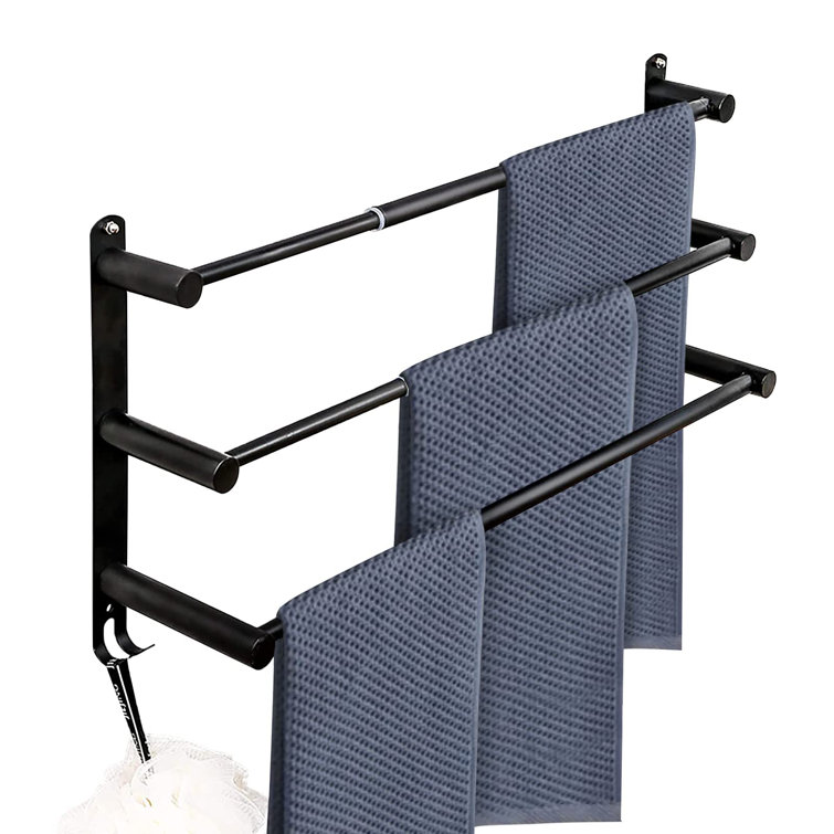 Rebrilliant Ellian Adjustable 4378cm Wall Mounted Towel Rail Wayfair